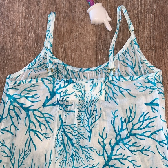 NWOT Michael Kors 'Latana' Cotton Cover-Up Maxi Dress ~ in Light Blue and White - Picture 15 of 15